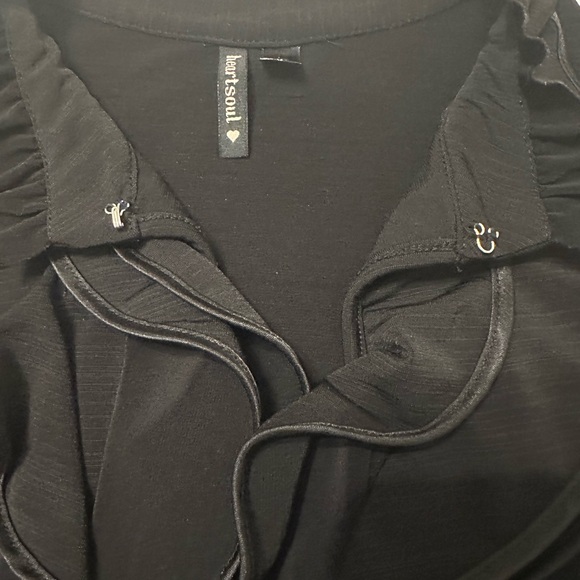 HeartSoul Black Ruffled Blouse - Picture 4 of 8